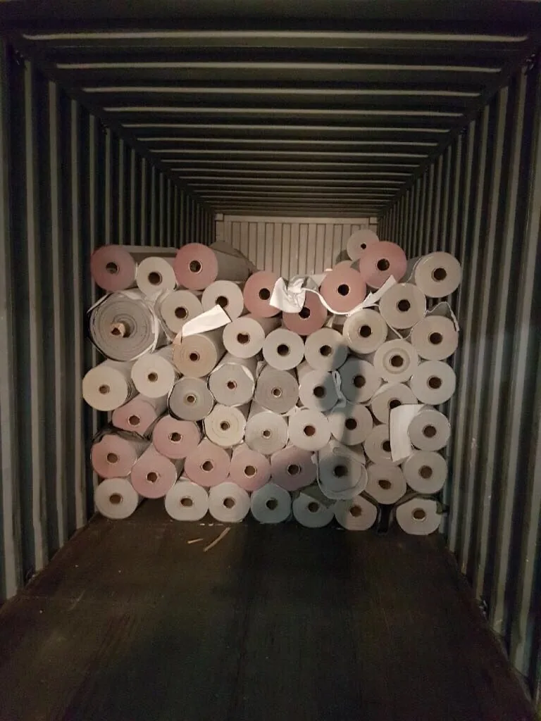 Export container loaded with closeout automotive materials