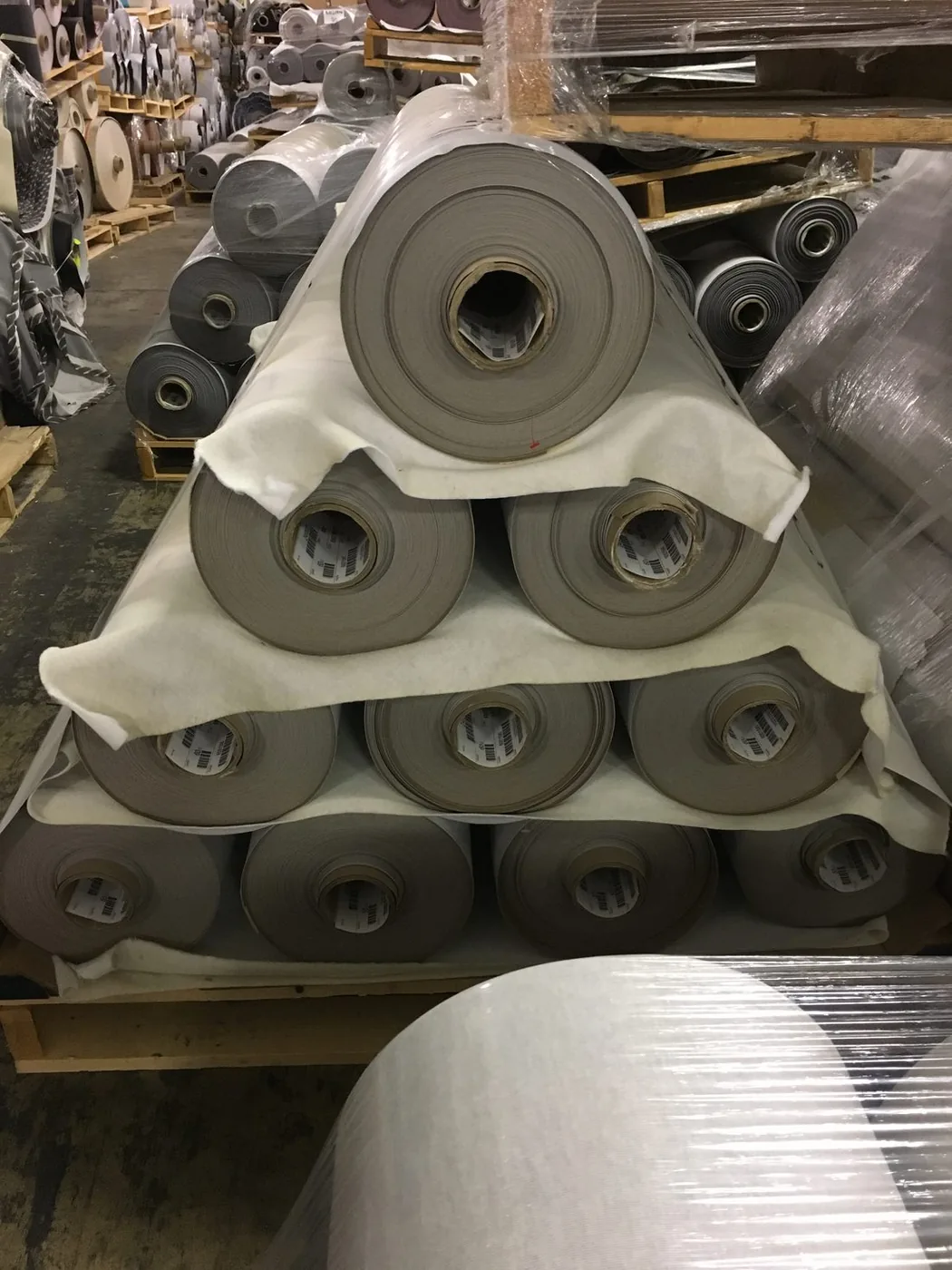 Graded and palletized OEM automotive PVC leather stocklots