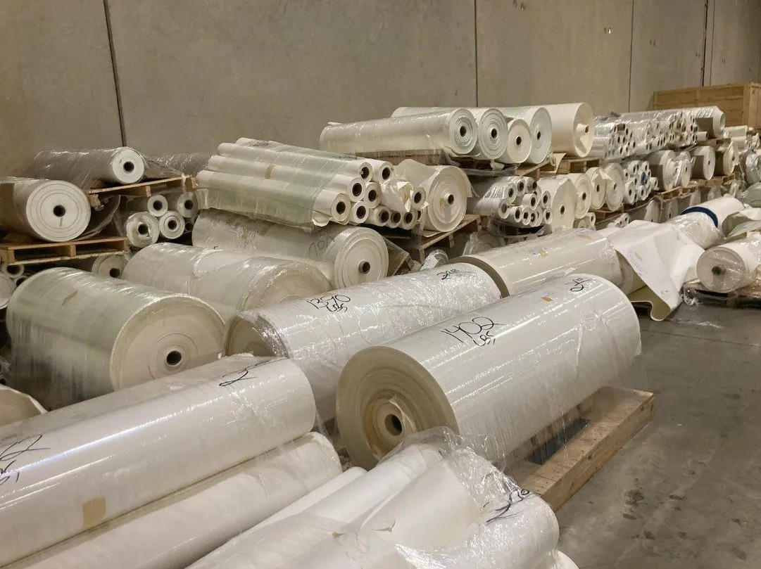 Release paper rolls from PVC leather manufacturing